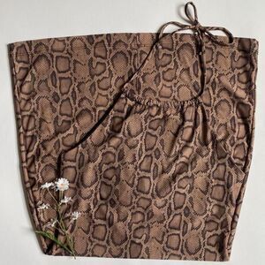 SOLDVintage snakeskin print halter dressSOLD